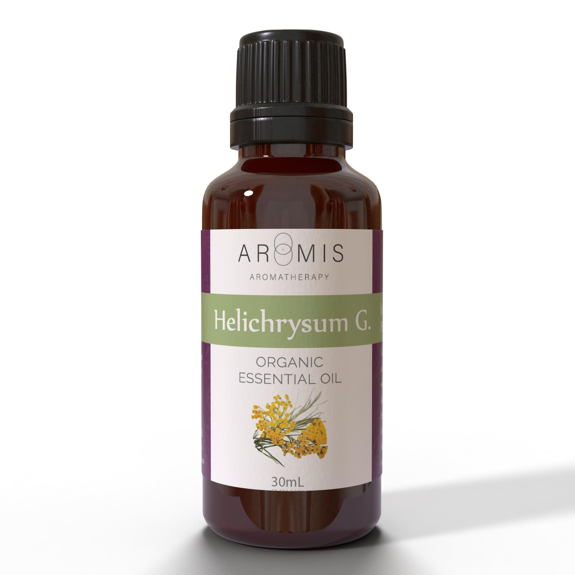 ArOmis Organic Helichrysum Gymnocephalum Essential Oil - Helichrysum G. - Unique Curcumene and Eugenol-Rich Aroma - 100% Pure & Undiluted - 30ml (1 fl oz)