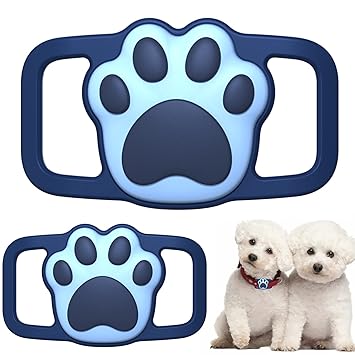 Lopnord Airtag Dog Collar Holder Compatible with Apple Air Tag GPS, 2 Pack Airtags Dog Tag Collar Waterproof Silicone Case, Airtag Protective Cover for Pet Dog Cat Collar Backpack (Purple)