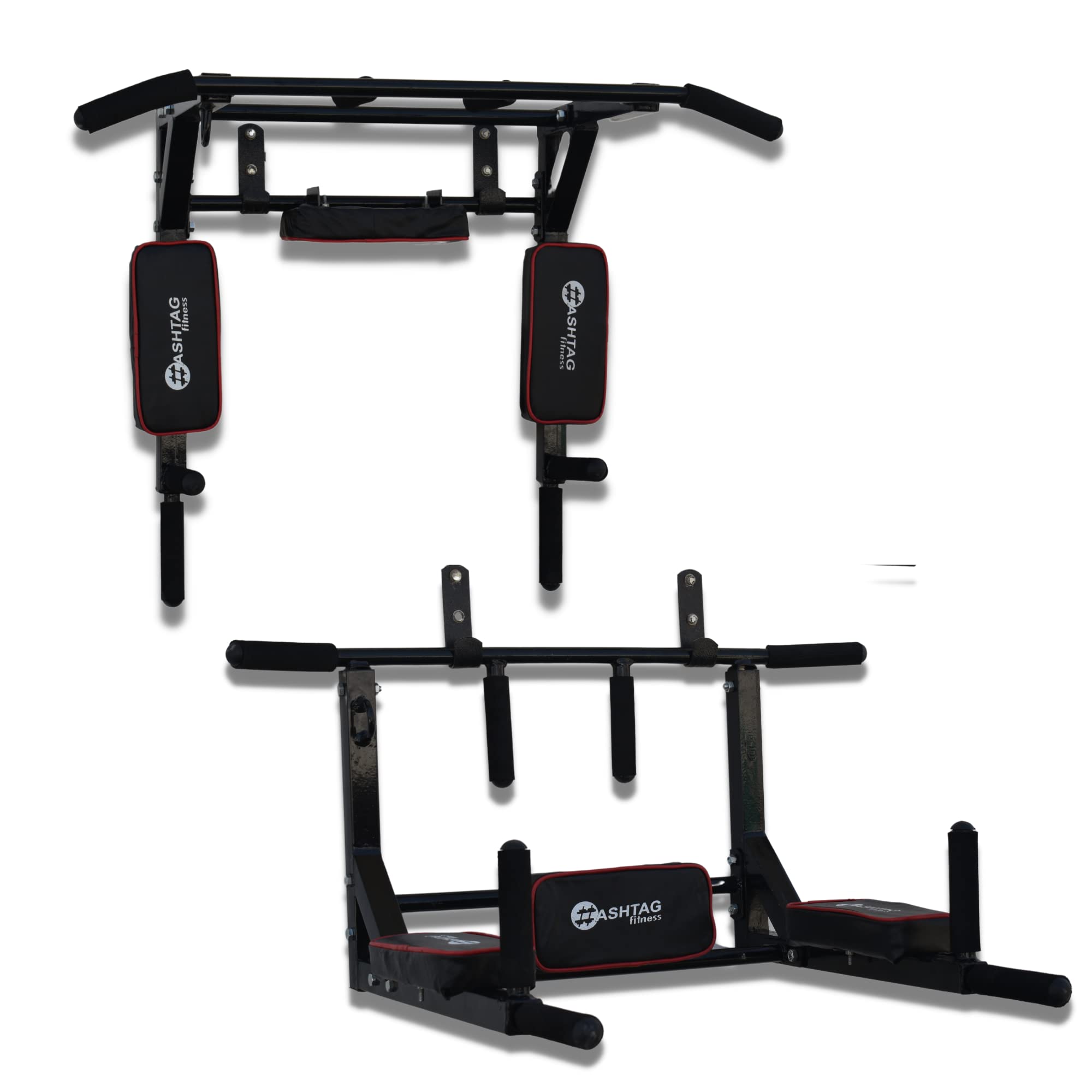 Hashtag fitness multi station dips bar and pull up bar strength training equipment dip stand & punching hanger