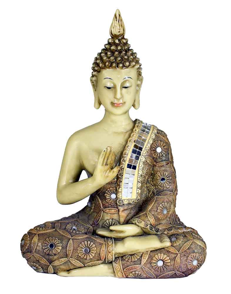 Cleo Ivory Buddha Thai In Meditation Pose 9 Inch
