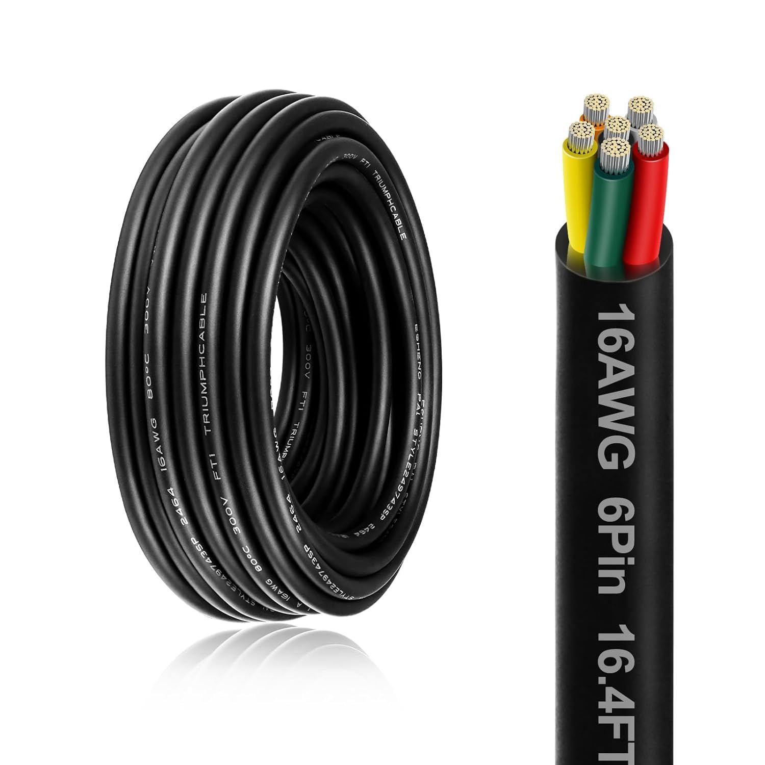Photo 1 of LEDLampsWorld 16 Gauge 6 Conductor Wire, 16.4 ft