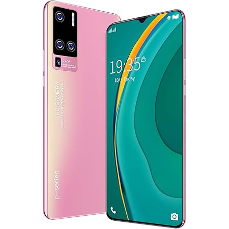 Amazon スマホ本体 4g デュアルsim スマートフォン本体 6 53インチ大画面 1600万画素 500万画素カメラ 4gb Ram 128gb Rom 携帯電話 4000mah 急速充電バッテリー 格安スマホ 顔認証 指紋認識 超薄型 ピンク Luqeeg スマートフォン本体
