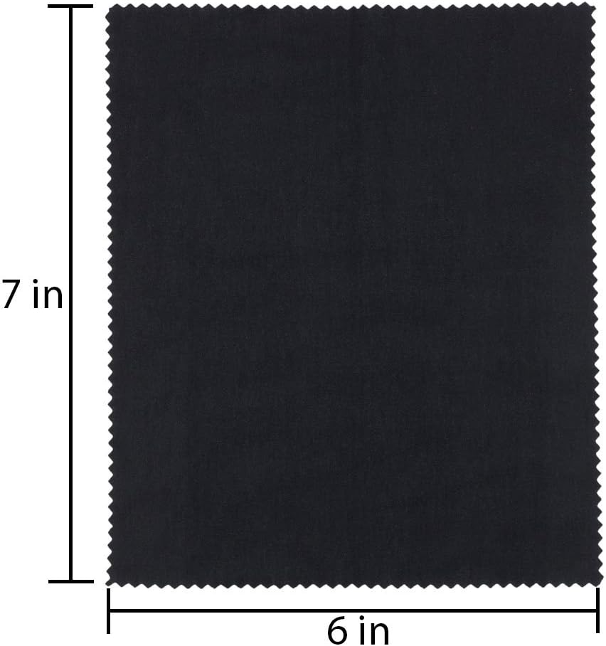 Eyeglass Cleaner Microfiber Cloth - Glasses Cleaner for All Gentle Surfaces, Touchscreens, Smartphones, Camera Lenses, LCD & HD Screens -Black, 8 Pack- by OptiPlix