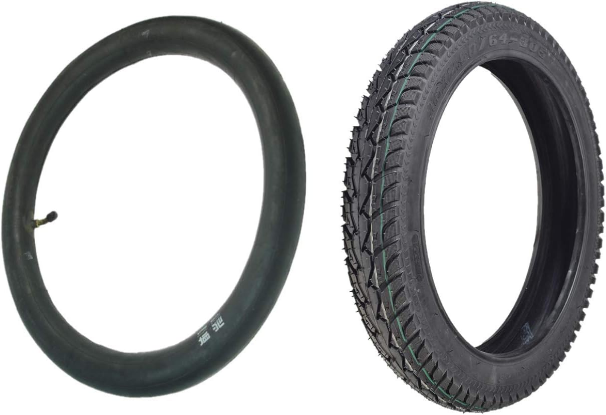 AlveyTech 16x2.50 (64-305) Tire with Directional Tread with Tube Set for Scooters & Jogging Strollers