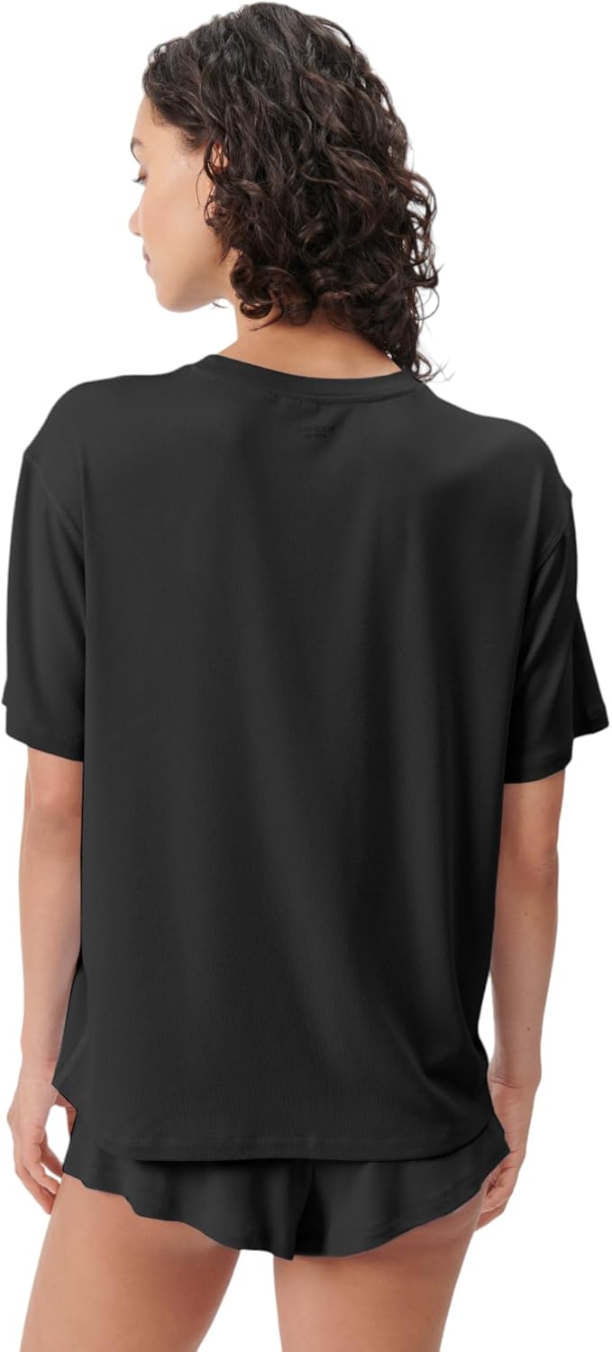 Florence by Mills Womens Cozy Crush Short Sleeve Boyfriend Tee - Image 2