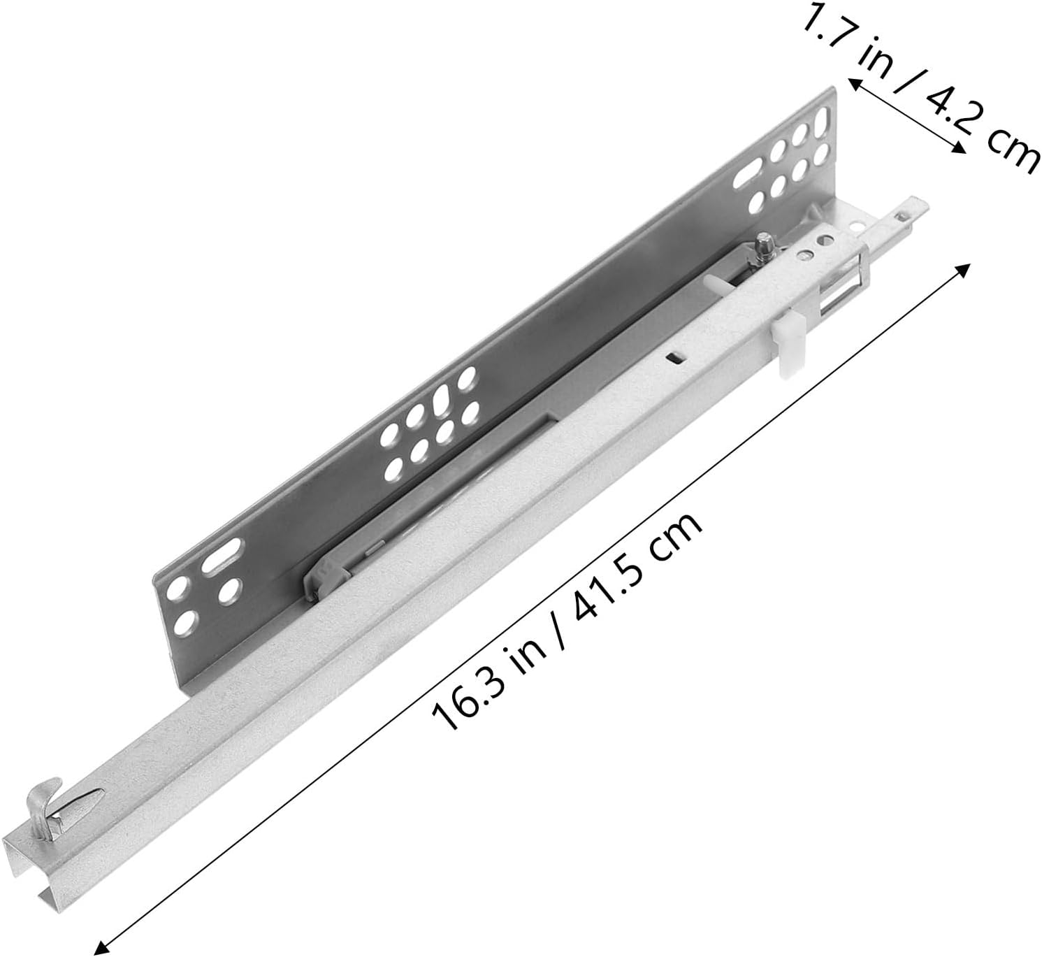 Hardware Full Extension Side Mount Drawer Slides 2pcs Drawer Track Slides Full Extension Bearing Cabinet Telescoping Sliding Rails Tool Box Runners Tracks Glides