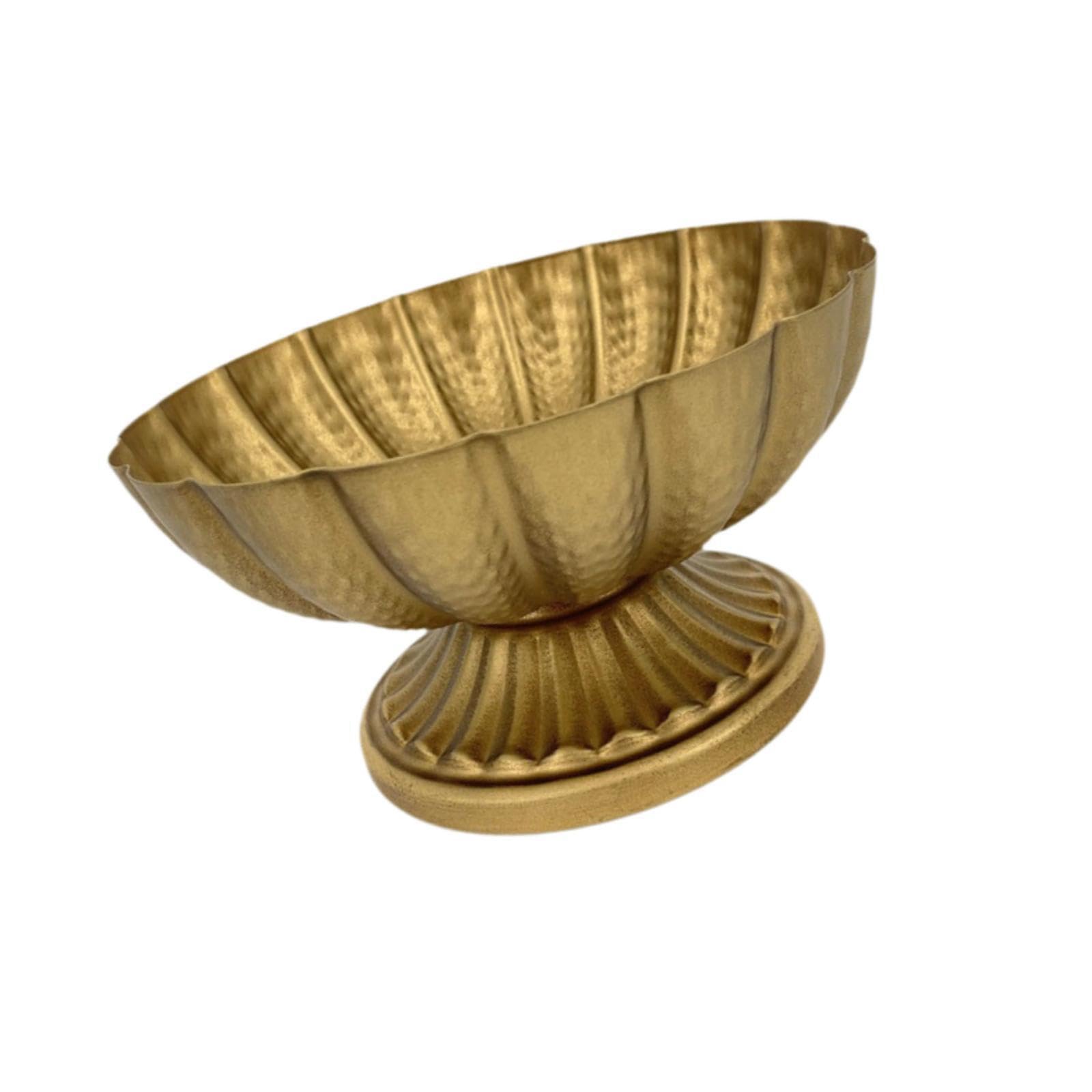 QIXCXAZ Elegant Decorative Flower Pot French Urn Planter Unique Small Centerpiece For Events And Gatherings Is Excellents Home Decoration Multi, Deep Gold, 18cm