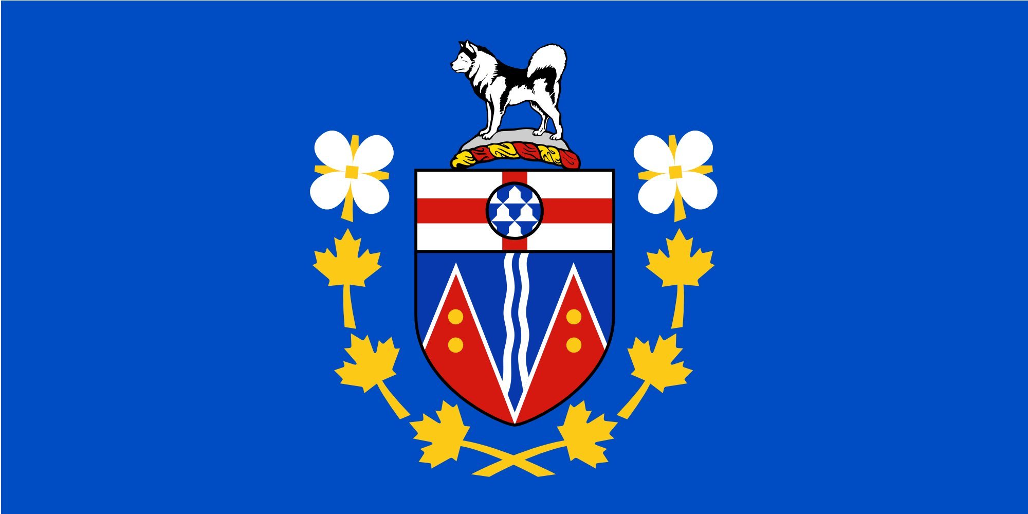 Drapeau Commissioner of Yukon XL grand format paysage pour mât