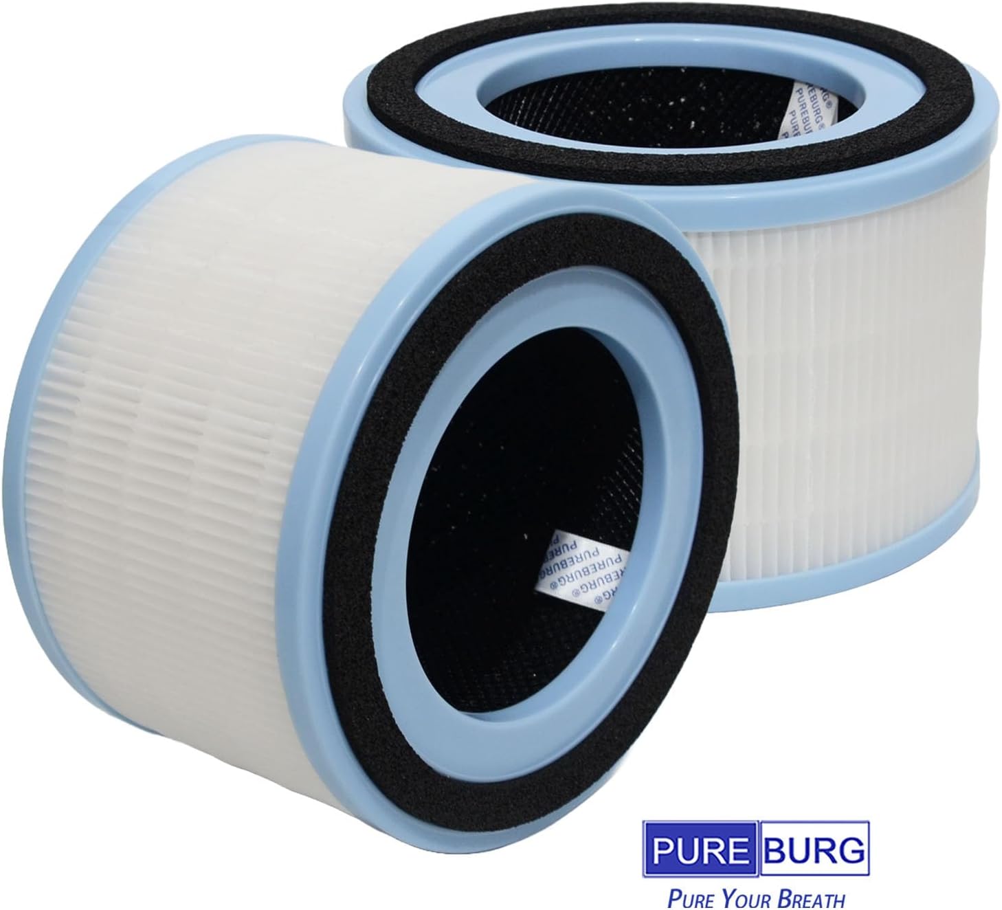 PUREBURG Replacement Filter Compatible with Levoit SPROUT Air Purifier LAP-B851S-WNA,2-Pack H13 HEPA Activated Carbon 3-Stage Filtration Air Clean Dust VOCs Odor - Image 5