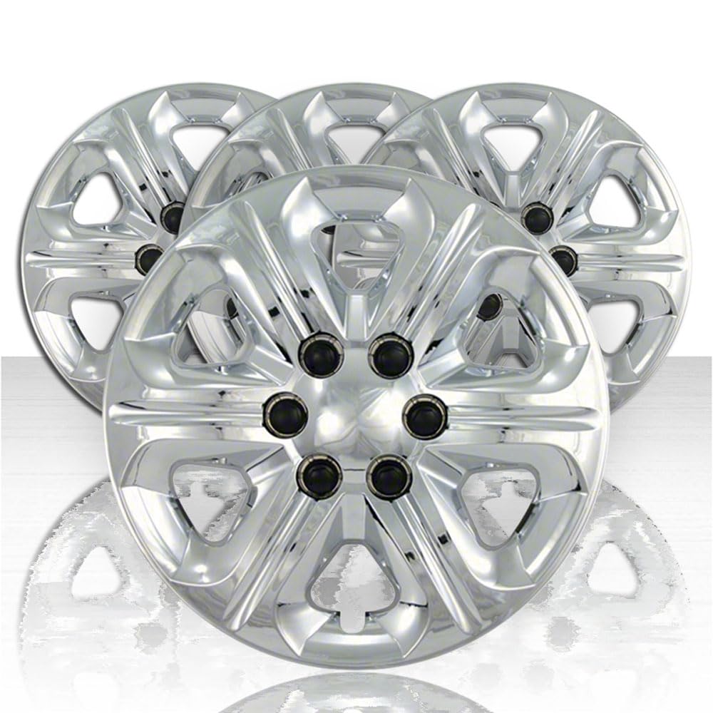 Upgrade Your Auto Set of Four 17' Chrome Hubcap Wheel Covers for Chevy Traverse 2009-2017 (Bolt-on)