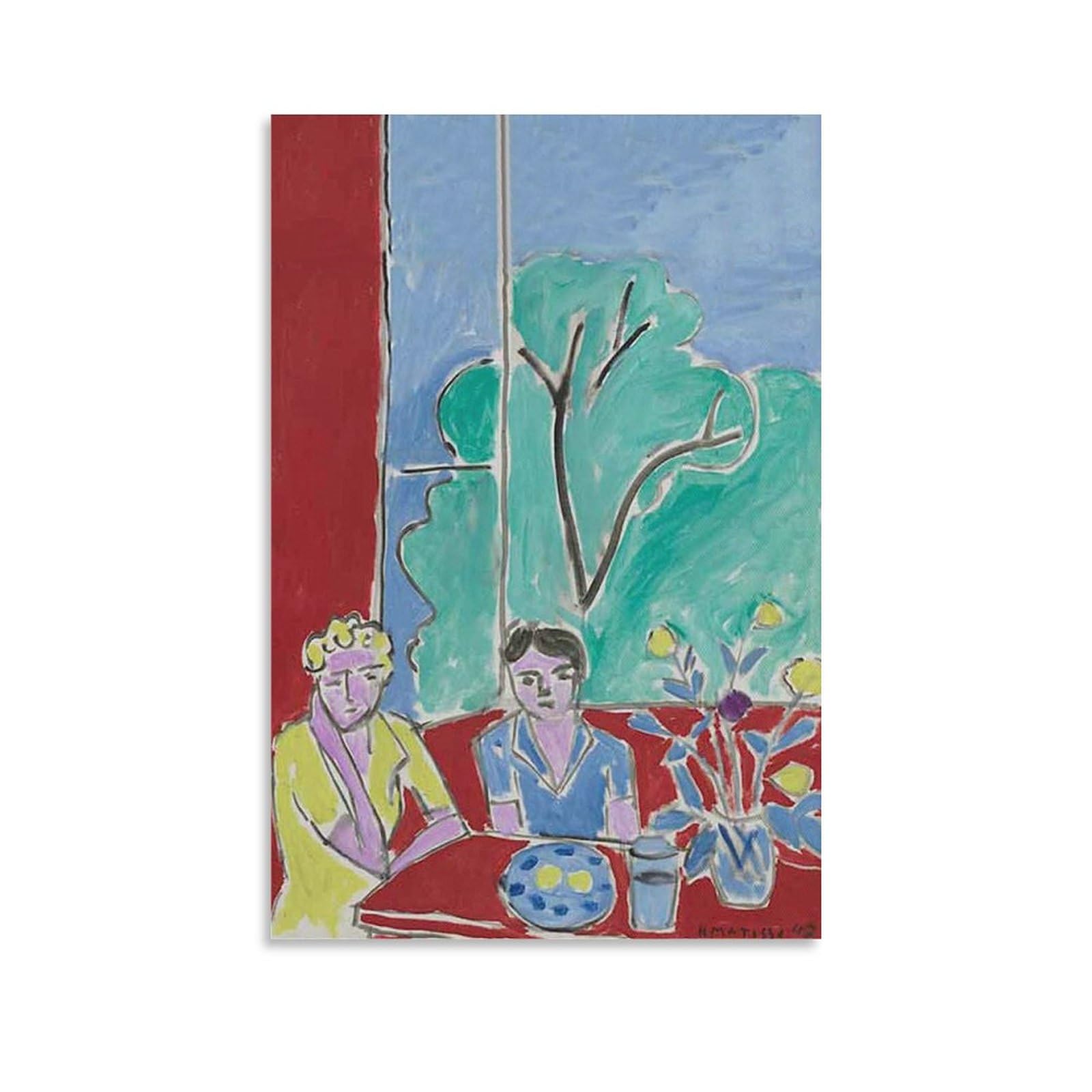 Amazon.co.jp: 素晴らしい絵画 アンリマティスの有名「2人の