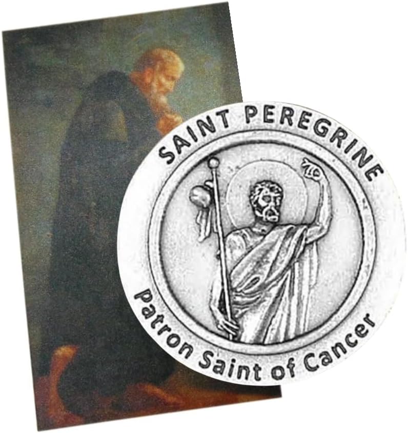 Westmon Works St Peregrine Cancer Healing Saint Set with Prayer Token and Holy Card