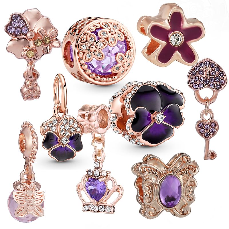 Image of 9Pcs Mixed Theme Charms for Bracelet Making Set