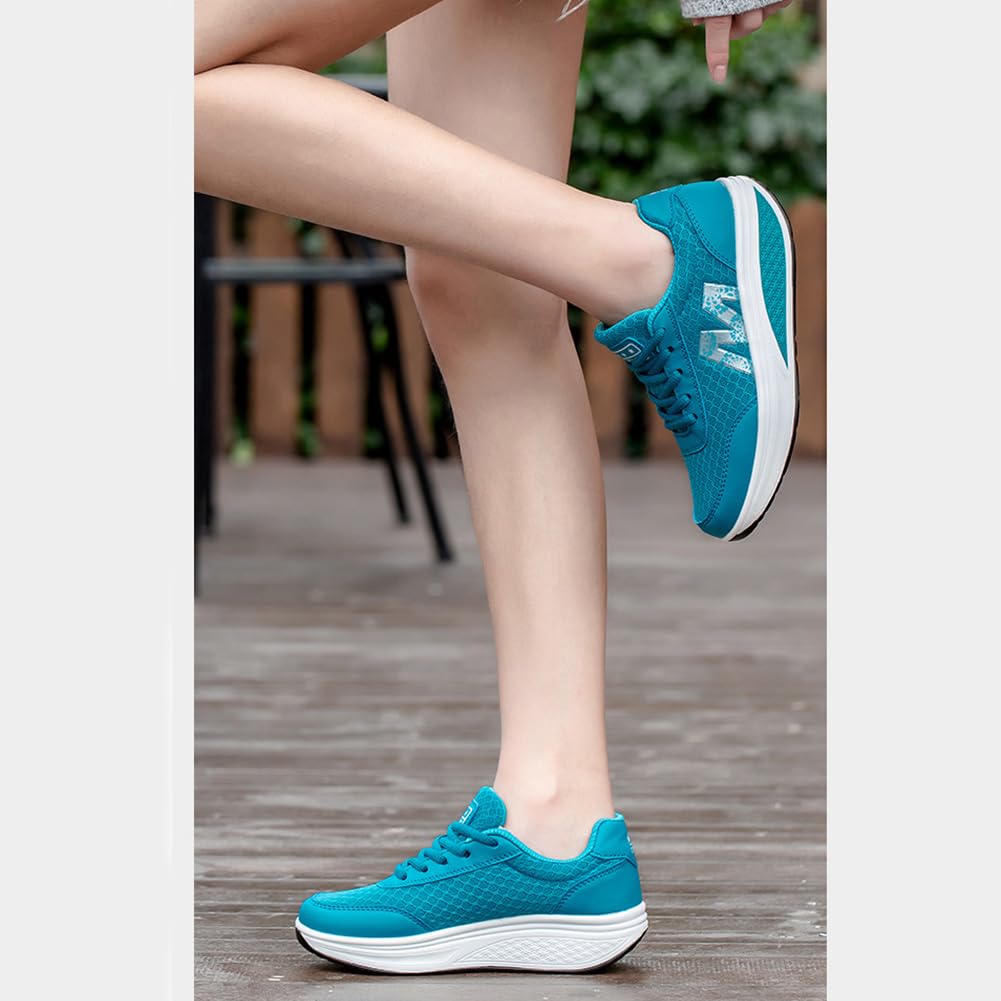 damskie wyszczuplające buty do chodzenia, trampki, klin, platforma, buty typu sneakers
