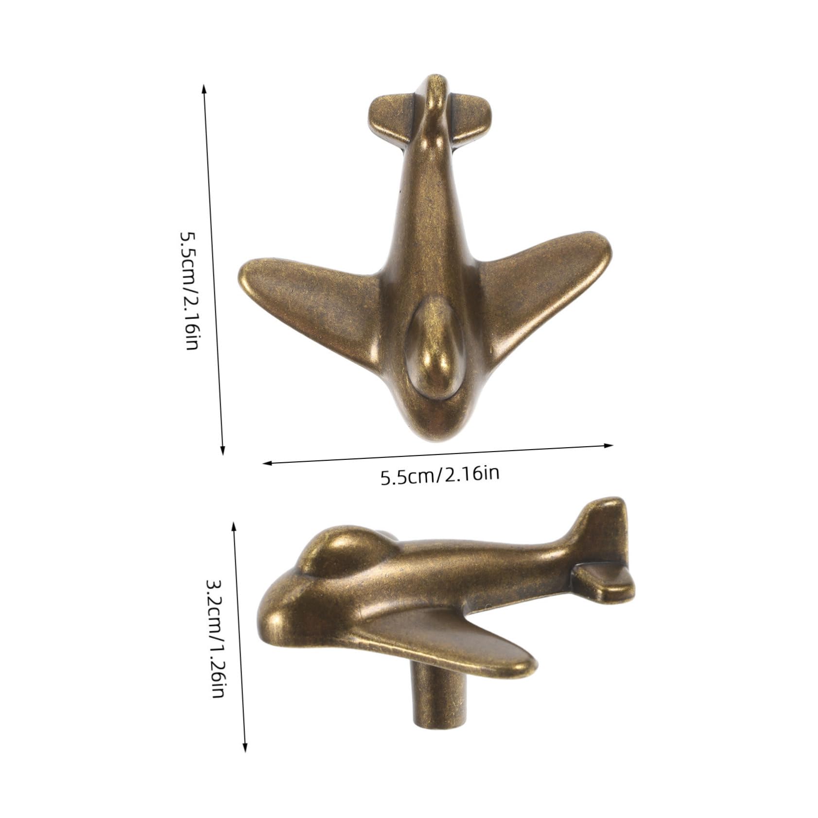 FUNOMOCYA Children's Decorative Handle Aircraft Shape Metal Drawer Pull for Nursery