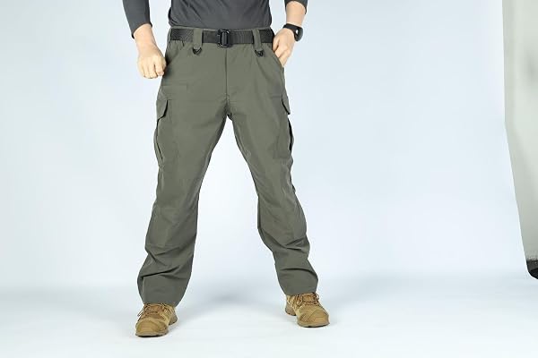 Taktische Cargohose für Herren, wasserabweisend, Rip-Stop, leichte Arbeitshose, Wanderhose mit mehreren Taschen - 4