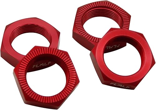 Miniatura 3 de FLMLF Juego de tuercas de rueda de aluminio 24MM rojo para 15 escala Hpi RV Km Baja 5b RC piezas de coche