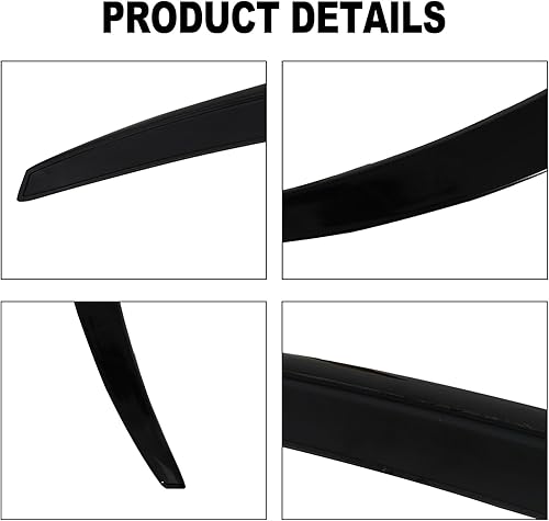 Miniatura 3 de Acmex Alerón de maletero real compatible con A4 B8 2009-2012, estilo V High Kick Duckbill (estilo negro brillante)