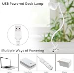 Desk Lamp 3 Color 10 Brightness Reading Light for Night Reading | Small Cute Clip on Light Flexible Neck Light Reading Light for Books in Bed, Bedside, Painting, Craft