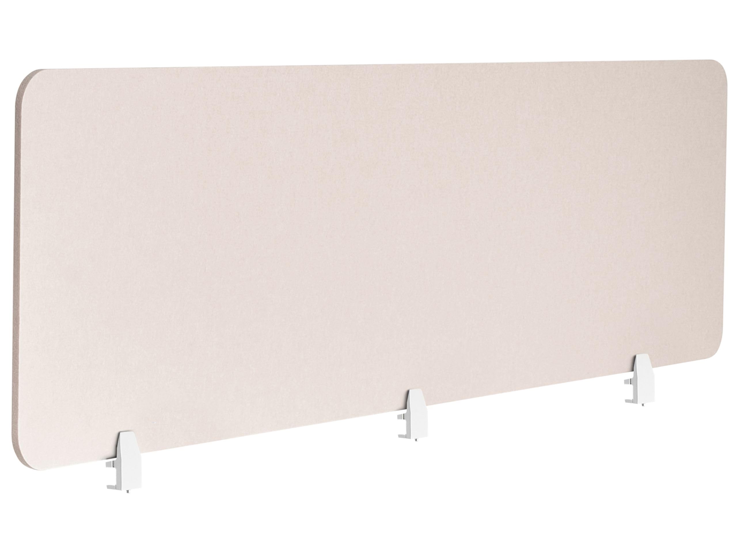 Schreibtisch Trennwand Akustik Polster beige 180 x 50 cm Schallschutz Split
