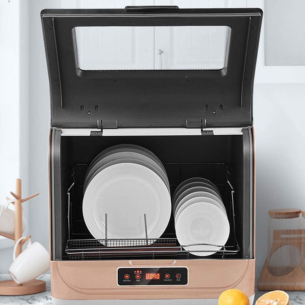Lave-vaisselle de table automatique professionnel compact portable avec affichage LED, porte avec poignée, facile à nettoyer [Classe énergétique A+]