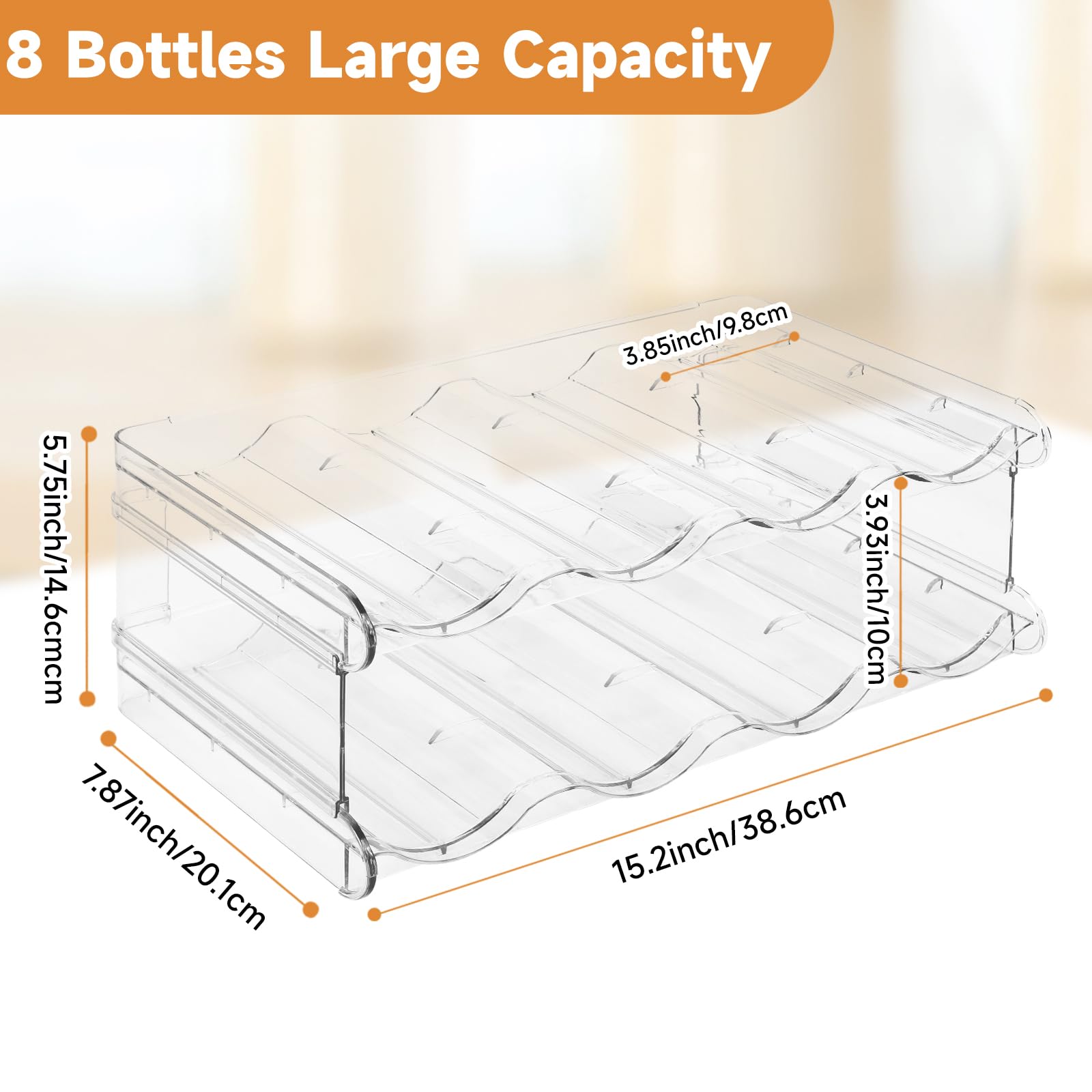 Snapklik.com : Stackable Water Bottle Organizer, SPOSPO Large ...