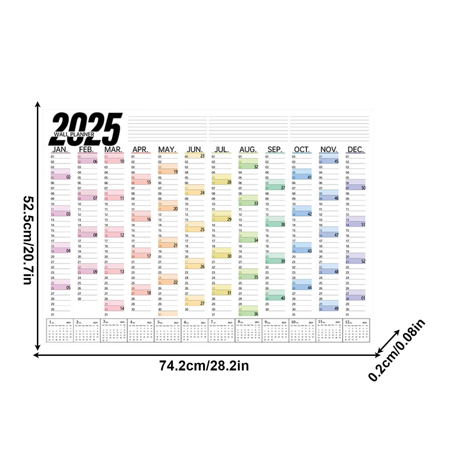 Calendario da parete annuale 2025, Calendario da parete 2025 12