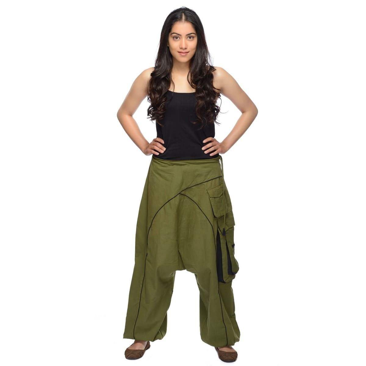Simandra Pantalón Harem o Herén, Pantalones Aladin, Bombachos para Mujeres/Hombres para Todo el año