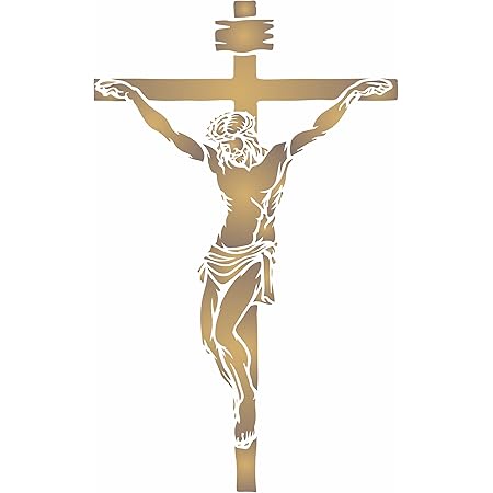 Amazon.com: Crucifixion Stencil, 6.5 x 10.5 inch (S) - Christian ...
