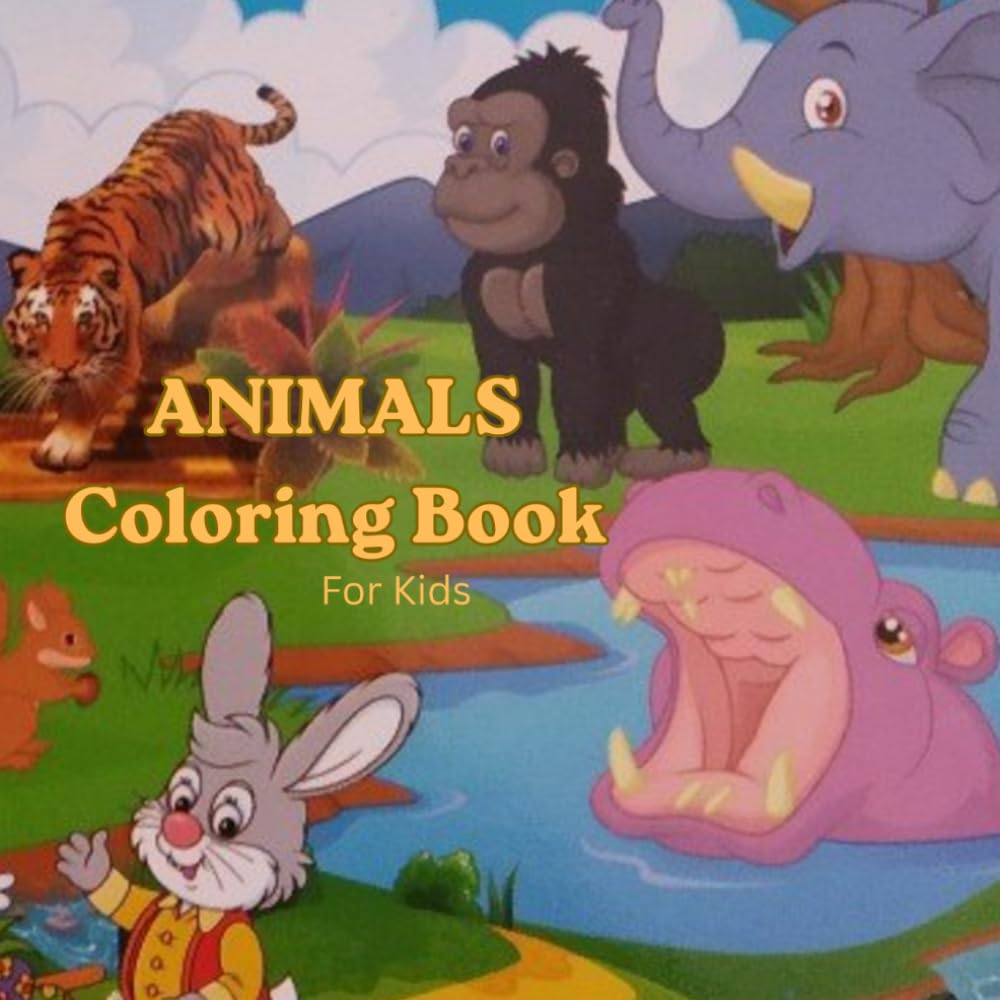 Farm Animals: A Cute Coloring Book for Toddlers and Kids