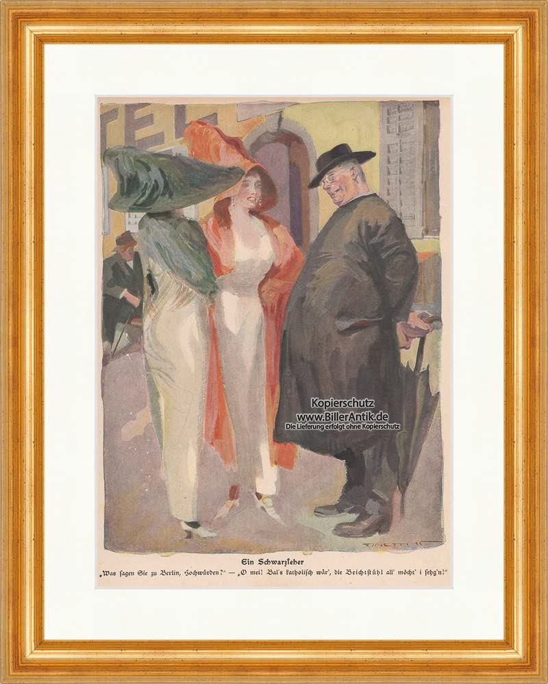 A Black TV Gino Finetti Berlin Coat Umbrella Hirth Youth 1537 Framed