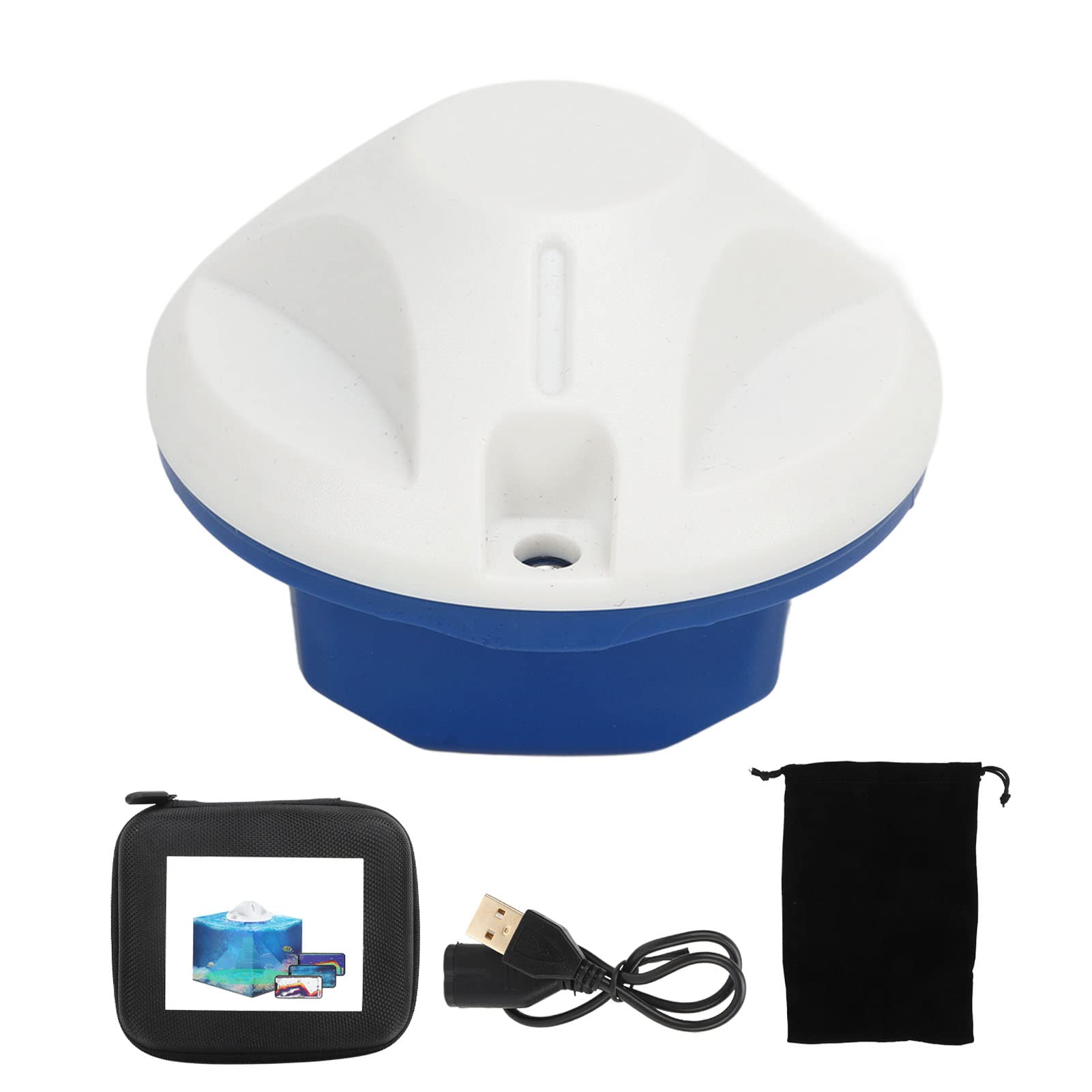 Portable Fish Finder, Wireless Sonar Sensor with 23 Languages 90 Degree Detection for Ice Lake River Sea Fishing