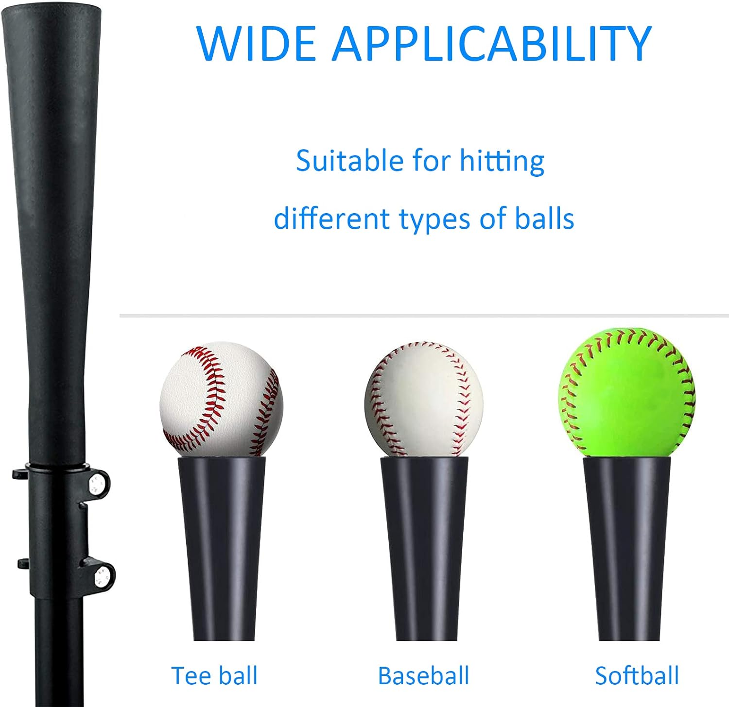 EXBEPE Baseball Softball Batting Tee Topper Replacement Rubber Holder for Tee Ball Stand Hitting Tee and t Ball tee Pack of 2 with 2 Hose Clamps : Sports & Outdoors