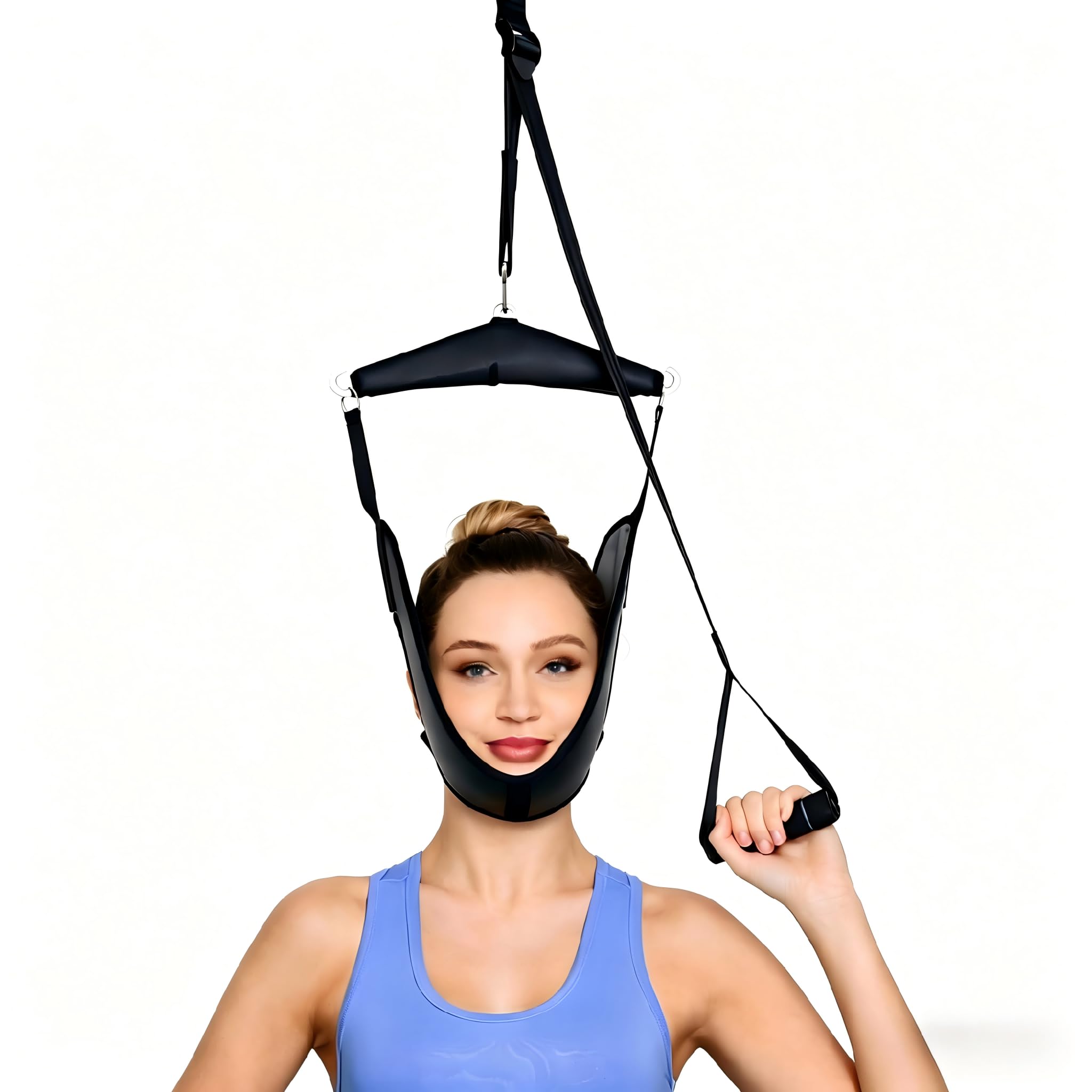 Lingjiuxing Cervical Neck Traction Device Over Door – Portable Neck Stretcher Hammock For Neck Pain Relief, Spine Decompression, Physical Therapy Aid For Home Or Office Use-Xing