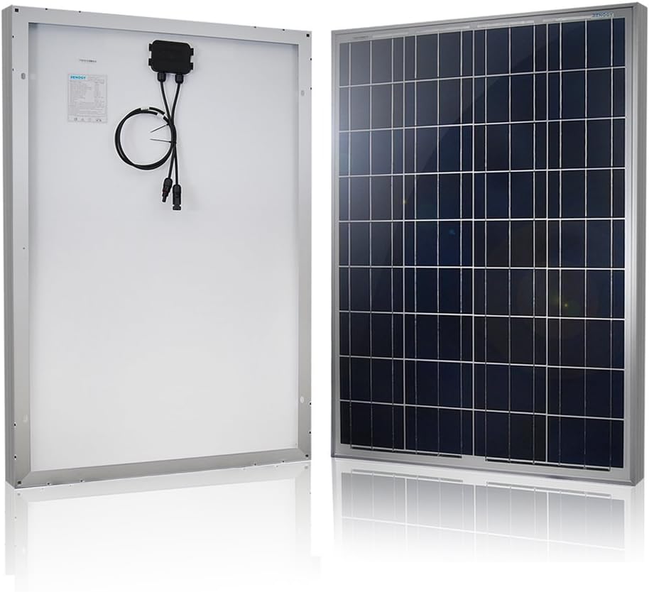 Renogy 100 Watts 12 Volts Polycrystalline Solar Starter Kit w/ 100w solar panel,30A Charge Controller, 8ft 10AWG Tray Cables,Solar Adaptor Kit