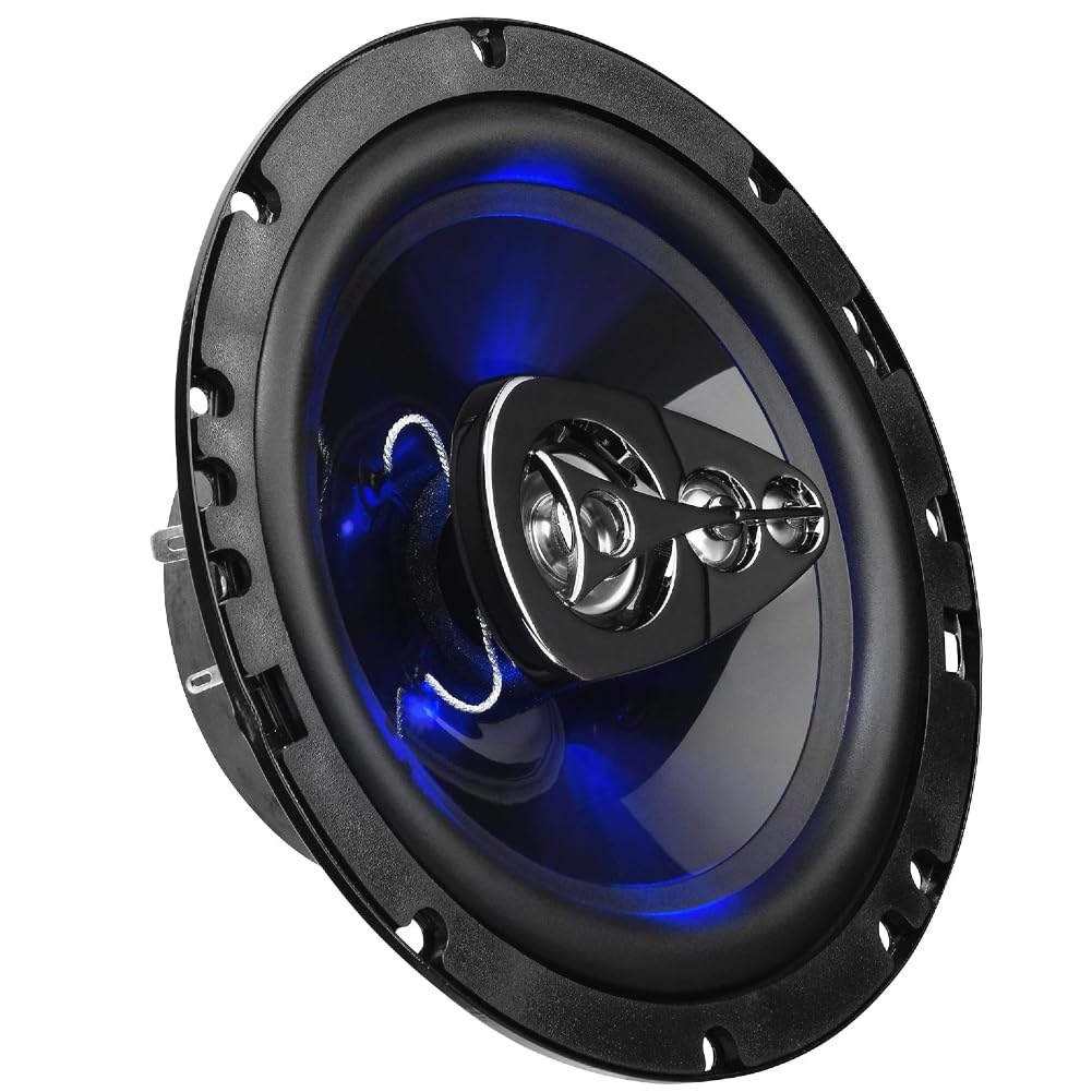 ZESTAW DO BOSS AUDIO SYSTEMS BE654 2 głośników koncentrycznych 4-drożny 6,5" 16,5 cm, 150 W RMS, maks. 300 W, 4 omy, niebieska dioda LED, gumowe zawieszenie, za parę + akcesoria gratis