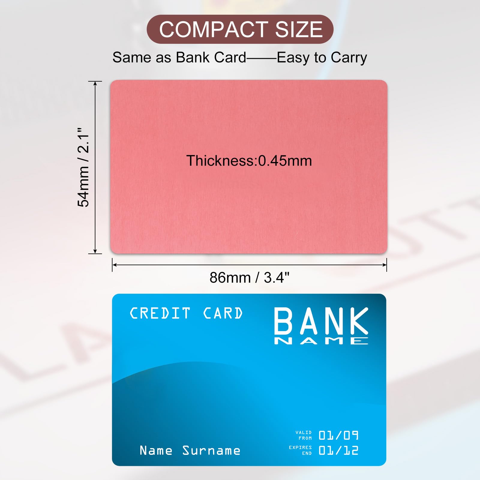 PATIKIL 300 Pack Metal Business Cards Blank - Image 2