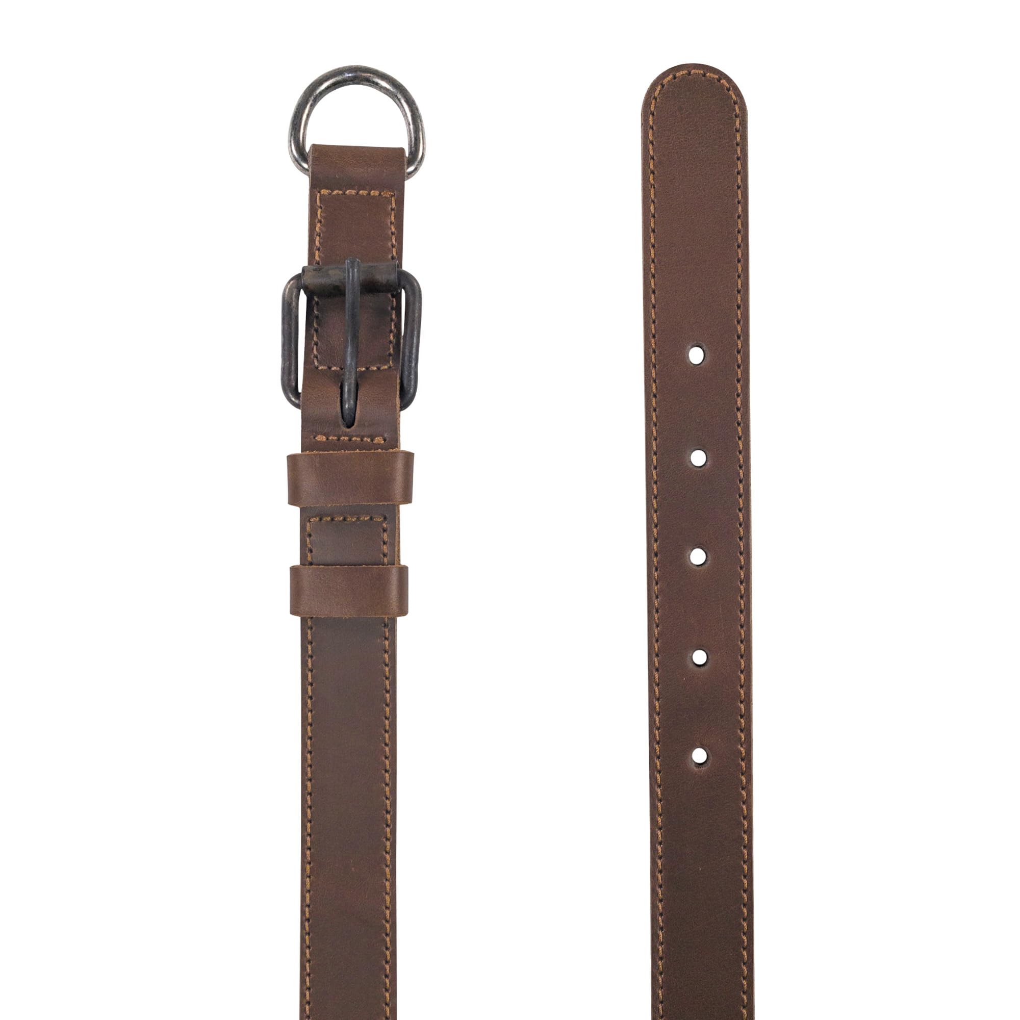 TACO DOG, Hundehalsband mit Fach für AirTag, Haustierhalsband mit GPS-Halter, Vollnarbenleder, handgefertigt, Bourbon Braun