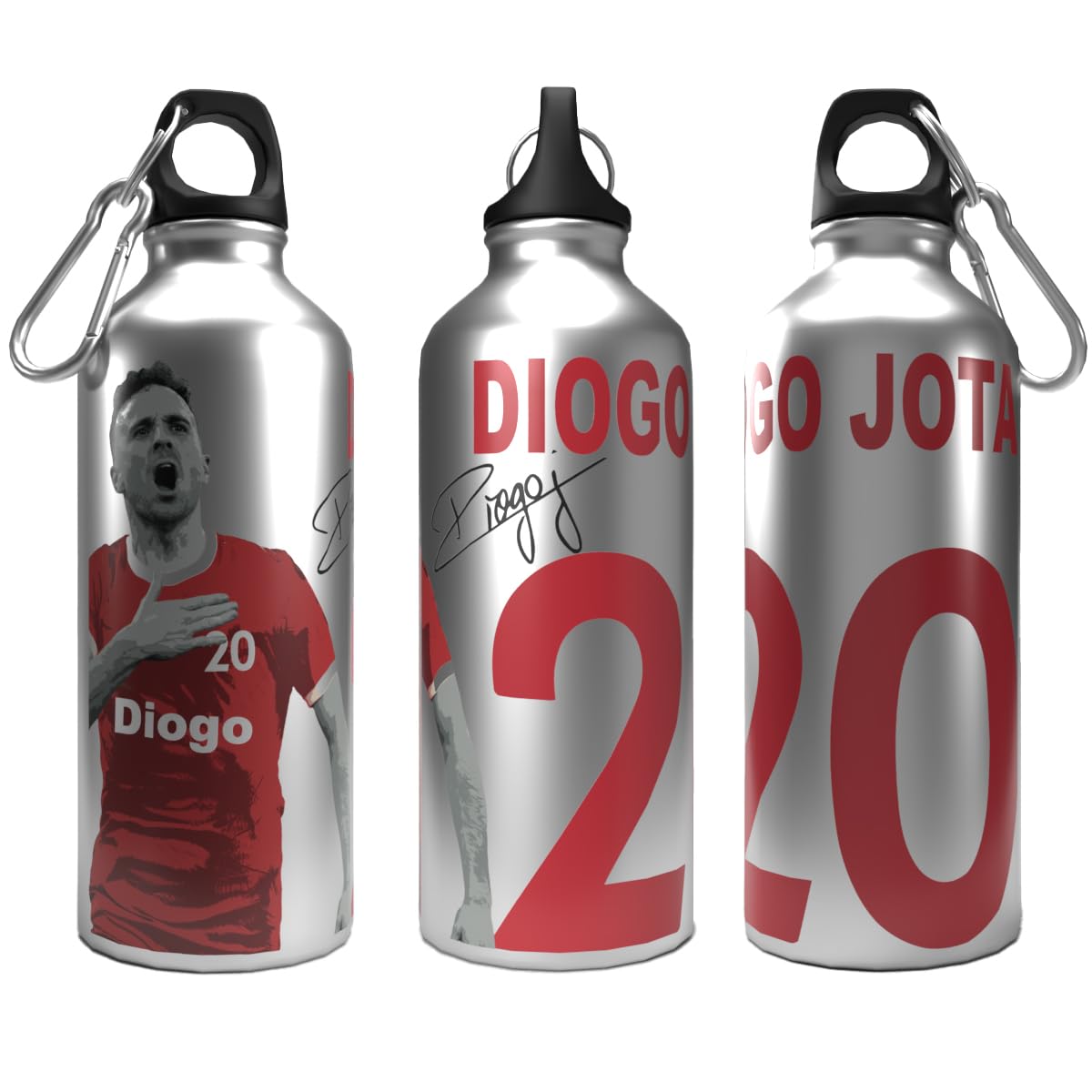 Partisan Multicolour Liverpool Bottle Jota 2-Lid Aluminium 750Ml Silver