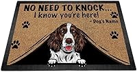 Vista 21 de Felpudo personalizado Peeking Dog German Shepherd No Need to Knock I Konw You're Here 27.5 x 17.7 pulgadas