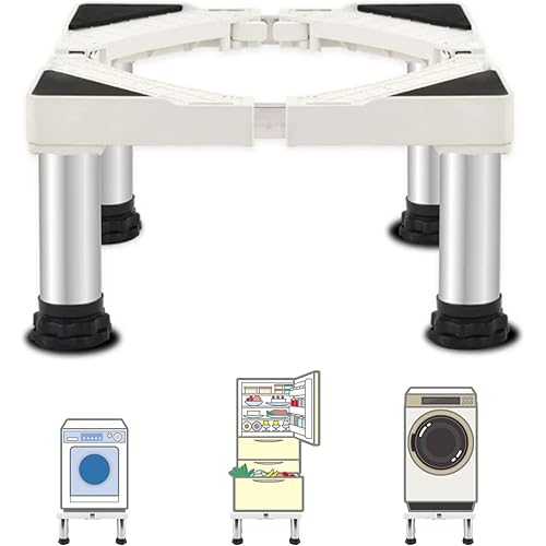 Washer and Dryer Stands, Washing Machine Stand Base Adjustable Appliance Base Max Load 770LB/350KG Pedestal for Washing Machine Dryers Refrigerator, Increase 9.4-10.6inch 24-27cm Height