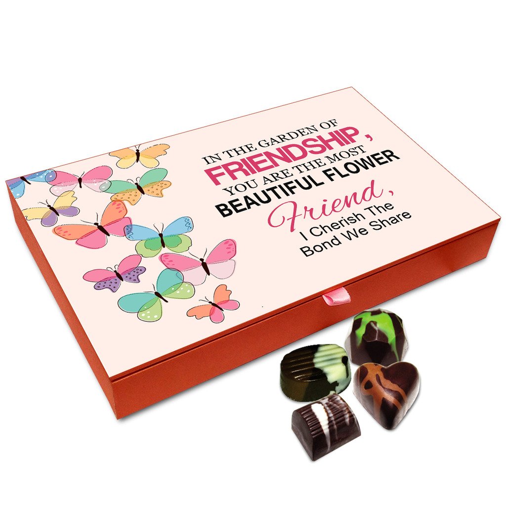 Chocholik Friendship Gift Box - I Cherish The Bond We Share My Friend Chocolate Box for Friends - 12pc
