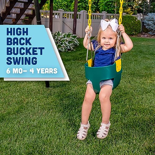 image for Squirrel Products Original High Back Full Bucket Toddler Swing Seat wi