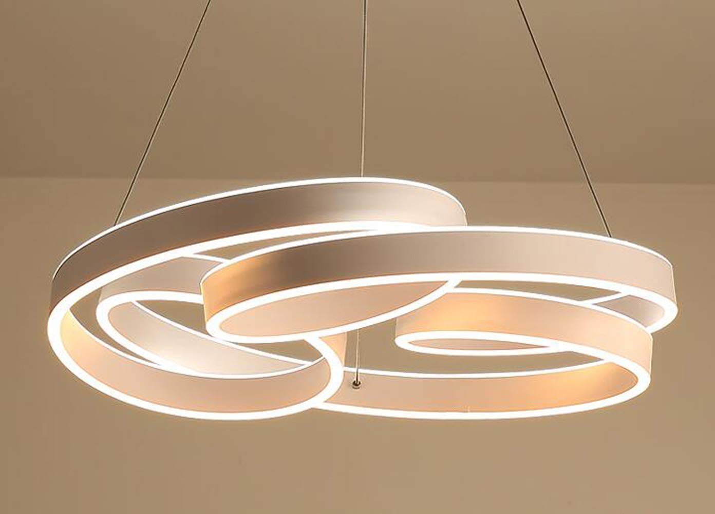 Arañas Led Led Moderna Luces Colgantes Creativos de Cocina Acrílico + Metal Suspensión Colgante Lámpara de Techo para Sala de Comedor Ajustable, Coldwhite,Blanco