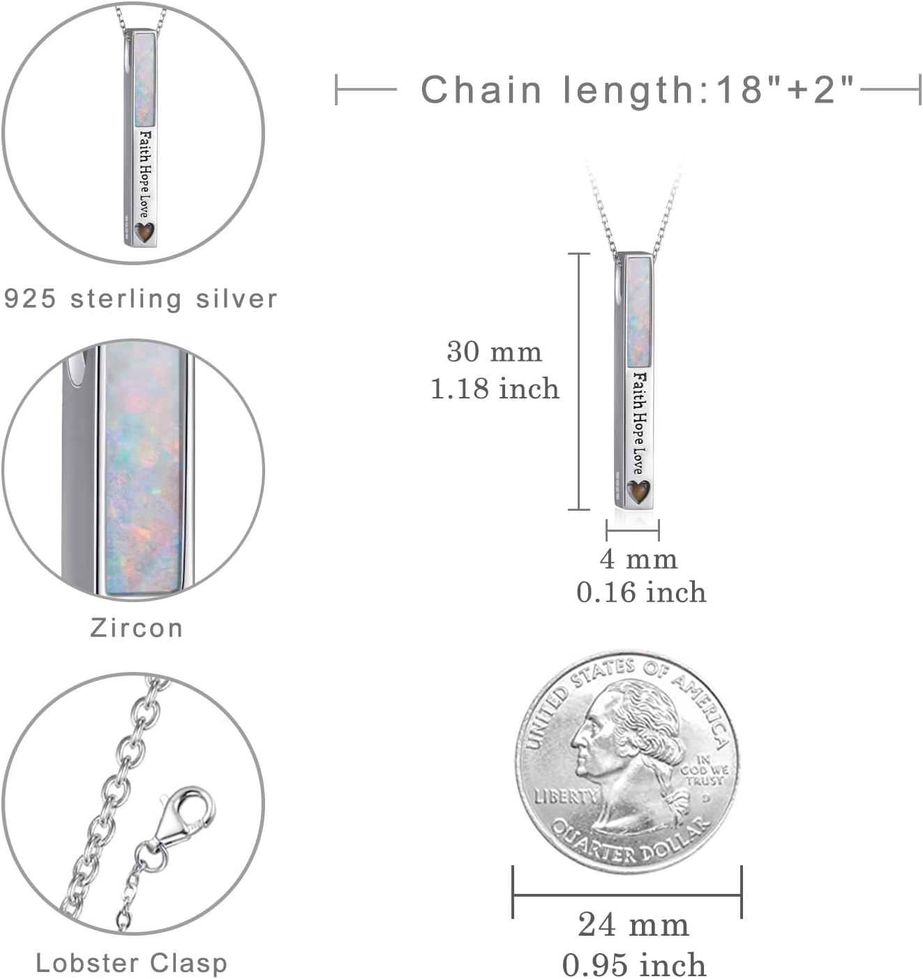 Faith of a Mustard Seed Necklace - 925 Sterling Silver Opal Mustard Seed Necklace-Christian Faith Jewelry Gift for Women - Image 4