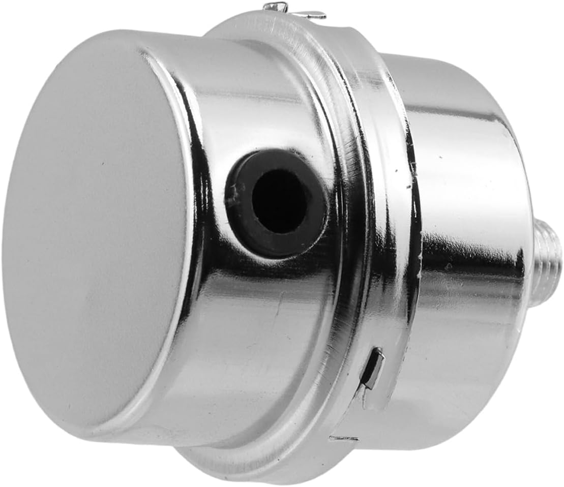 Air Compressor Filter 1/4" Thread Air Compressor Intake Filter Sound Muffler Accessories for Blowers, Boilers, Generators,Silver -2pcs