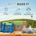 TEA SENSE Classic Green Tea | 15 Pc | Pyramid Tea Bags in Sealed Pouches | Can be Rebrewed gallery image