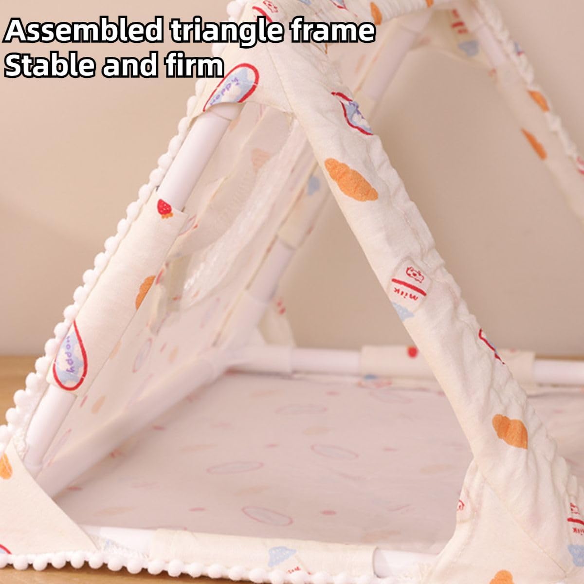 Guinea Pig Hideout, Small Animal Bed, Warm Houses and Habitats, Durable Rabbit Bed, Playing Sleeping Resting Warm Bed Plush Nest Habitats for Guinea Pig, Rabbit, Hamster (Pink)