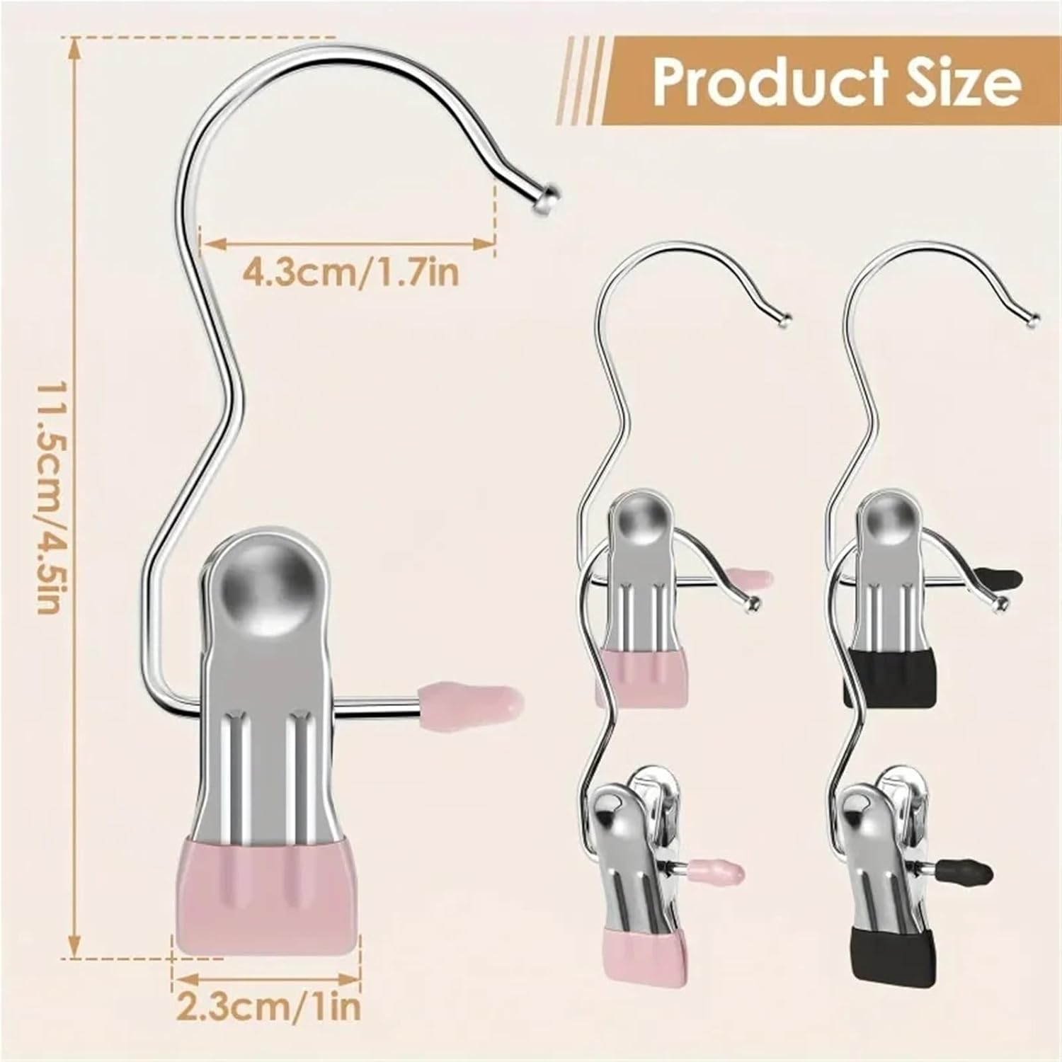 Clothes pins 100 PCS Seamless Clip Wardrobe Storage Clothes Hanger Clip(Black)