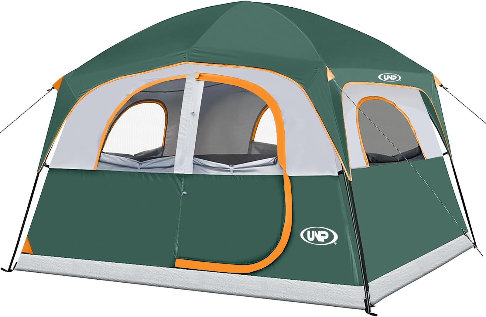 Tents 6 Person Waterproof Windproof Easy Setup,Double Layer Family Camping Tent with 1 Mesh Door & 5 Large Mesh Windows -10'X9'X78in(H)